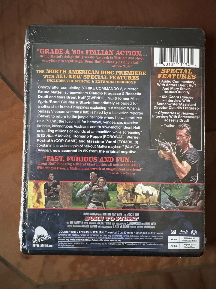 Born To Fight (1988) Special Collector’s 2 Versions Blu Ray Region A - Image 2 of 2