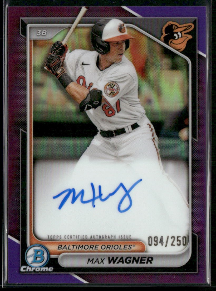 2024 Bowman #CPA-MW Max Wagner Chrome Autographs Purple Refractors #/250