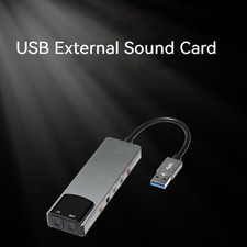 External USB Sound Card Aluminum Alloy SPDIF Optical Fiber for DTS AC3