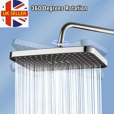 12 Inch High Pressure Top Spray Rain Shower Head Larger Flow Supercharge Rai