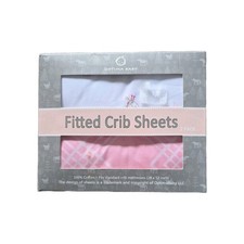Optima Baby Fitted Crib Sheets 2 pack 28 x 52 x x 8 inch