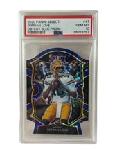 Jordan Love Rookie RC 2020 Panini Select PSA 10 Blue Die Cut #47 Packers GEM sp