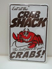 "Crab Shack" Aluminum Metal Sign 12 X 8 inch - (B4C276)