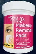 Andrea EyeQ's Oil-Free Make-Up Remover Pads Correctors 65 Pads New& Authentic