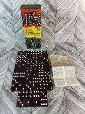 Halsam Double Six Club Dominoes Complete 28 Pieces Set with Box 100 VTG
