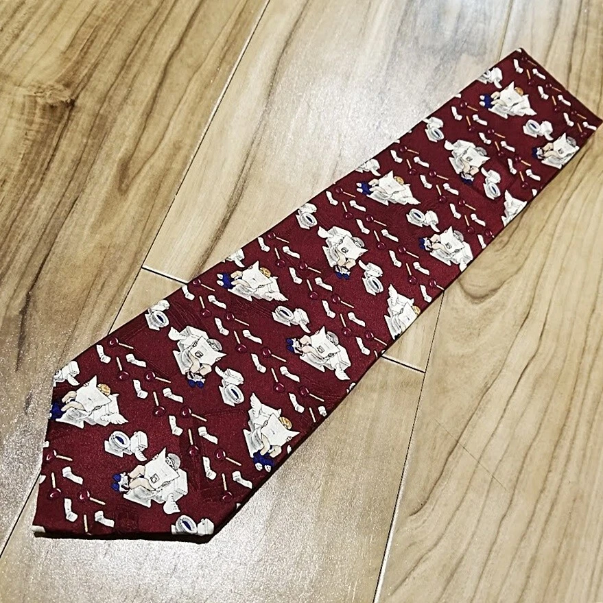 Corbata After Dark Flying Toilets años 90 salvapantallas corbata tecnología seda EE. UU. de colección nos Foto 2 de 4