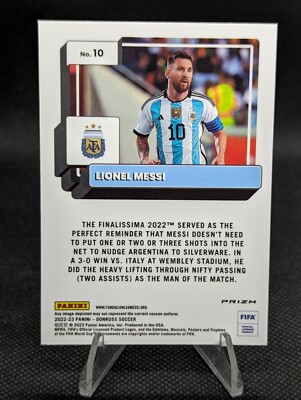 2022-23 Panini Donruss Lionel Messi Optic Green Cracked Ice