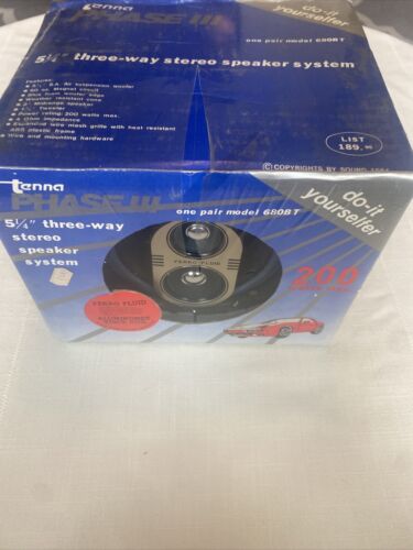 Tennis Phase III 5 1/4 Inch Three Way Speakers NOS 200 Watt  - Picture 1 of 12