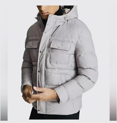 REISS BelloHooded Puffa Coat Size Small  Original $565 Save Big On High End  