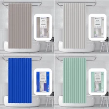 70"x72" PEVA Shower Curtain Liner 3G Waterproof Shower Curtain w/ 3 Magnets