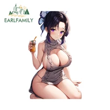 EARLFAMILY 5.1" Shinobu Waifu Anime Car Stickers Motorcycle Trunk Vinyl Decals