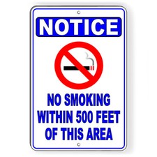 No Smoking Within 500' Of This Area Metal Sign Or Decal 6 SIZES vaping SNS019