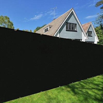 TKOOFN 4' 5' 6'x50' Windscreen Privacy Fence Screen Shade Cover Fabric Tarp Mesh Garden