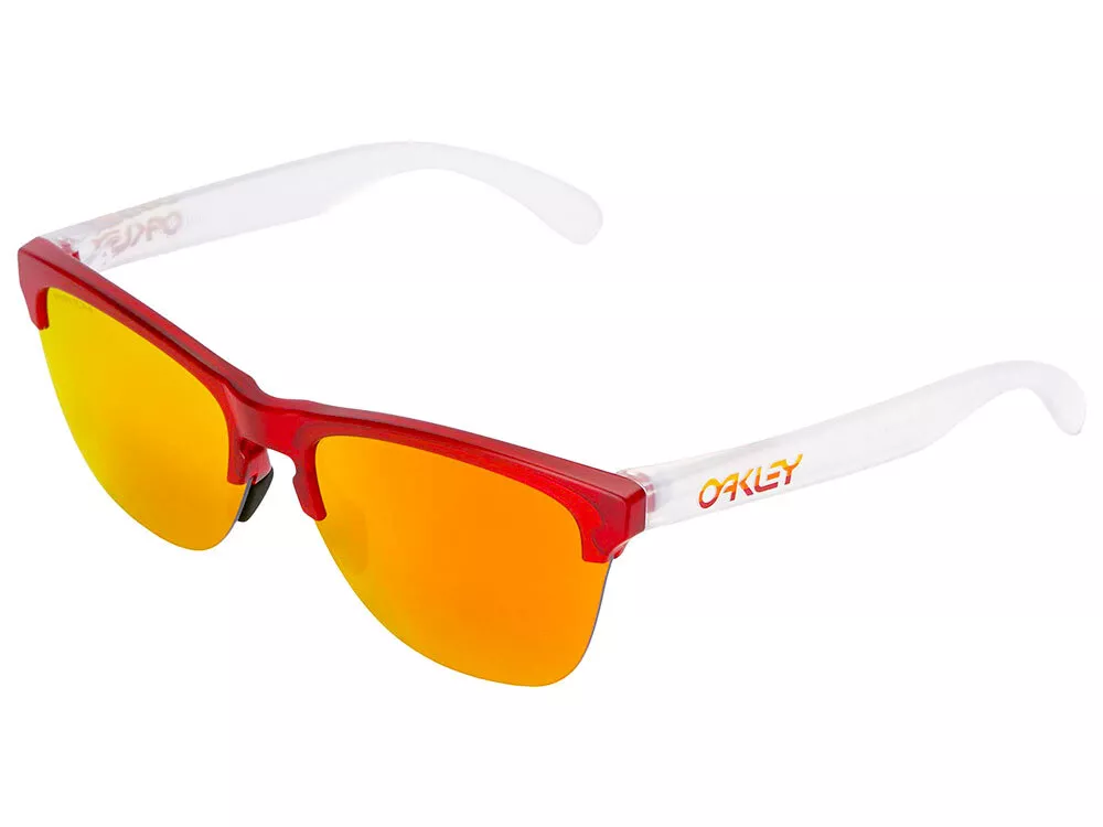 Oakley Frogskins Lite Sunglasses OO9374-0663 Matte Trans Red/Prizm Ruby