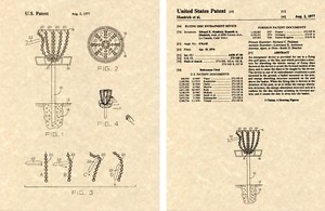 DISC GOLF GOAL US PATENT Art Print READY TO FRAME!!!!! PDGA target frisbee