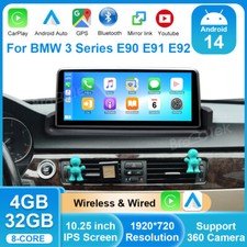 10.25'' BT GPS DAB DSP CarPlay Screen Für BMW 3series E90 E91 E92 E93 Android 14