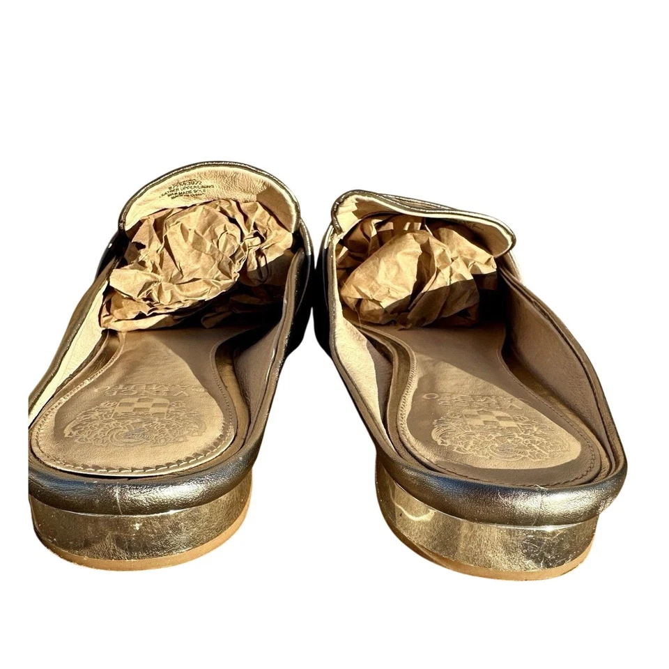 Vince Camuto Elegante y Elegante Plateado Sin Cordones Mula Talla 9.5 Usado en Excelente Condición Foto 3 de 3