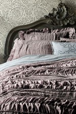    LAST ONE   Anthropologie Toulouse Twin Duvet Cover MAUVE NWT actual pic   