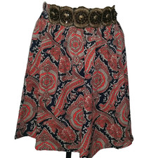 MIAMI SHORT MULTICOLOR EMBROIDERED WAIST SKIRT MADE IN USA M (A13)