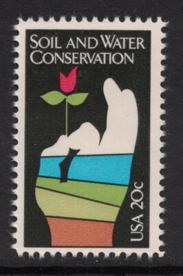 Scott 2074- Soil and Water Conservation, Rose- 20c MNH 1984- unused mint