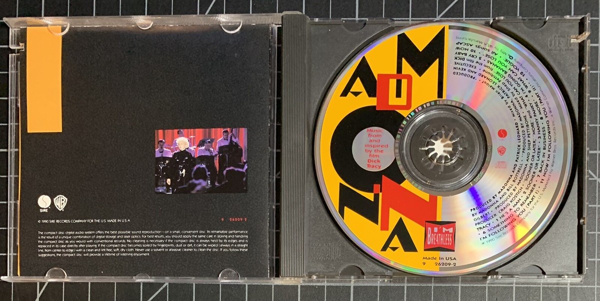 Madonna I'm Breathless Dick Tracy Soundtrack 1990 CD 12 Tracks