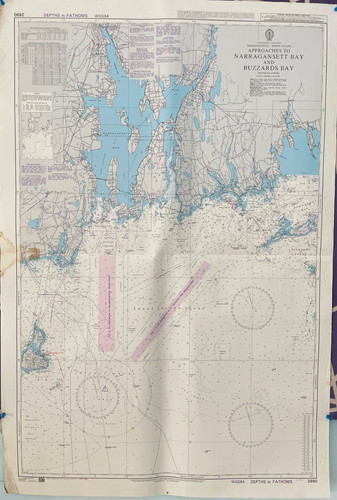 Admiralty 2890 APPROACHES TO NARRAGANSETT BAY AND BUZZARDS BAY Map Chart
