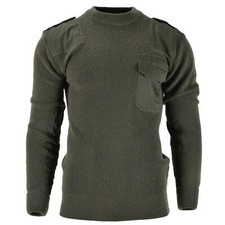 Mil-Tec brand Men Sweater German pullover Commando Jumper Olive OD sweater Wool