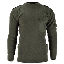Mil-Tec brand Men Sweater German pullover Commando Jumper Olive OD sweater Wool