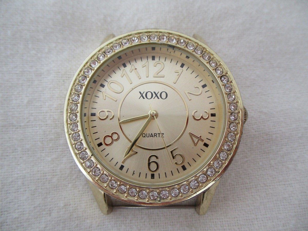 XOXO Watch Gold Toned Round Face Stylish Rhinestones | eBay display picture 1