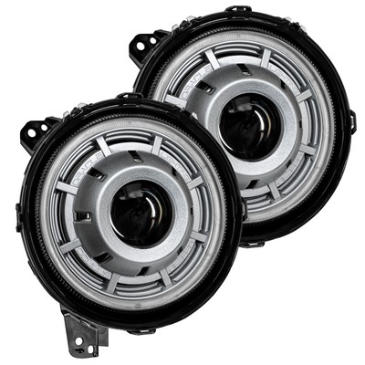 Bi LED Projector Headlights ORACLE Lights Oculus Silver for Jeep JL Gladiator