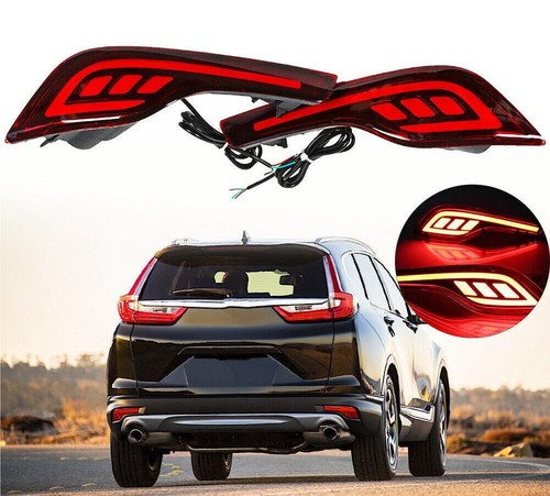 HONDA CRV 2007-2009 / CITY 2012-2013 Rear Bumper LED LIGHT Reflector Lamp 2 IN 1 FUNCTION (CLEAR - Foto 10