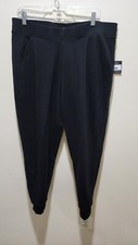 NWT Eddie Bauer Women Snow Lodge Faux Shearling-Lined Joggers Size Large Black