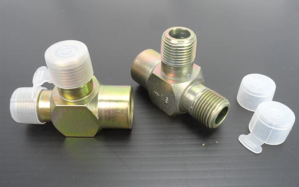 (Lot of 2) EATON -T- 3/8" Male x Male x Female NPT Tee-Fitting, Zinc Coated -NEW - Image 4 of 4