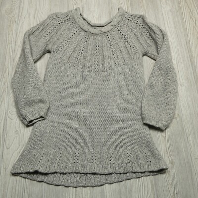 old navy cable knit sweater dress VINTAGE Wool Womens Large (Tag XL) Gray Chunky La Femme Dresses