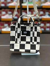 VANS Checkerboard LIL Pergs Midi Canvas Eco Tote Bag Shoulder 7L-VN000HRW3KS1