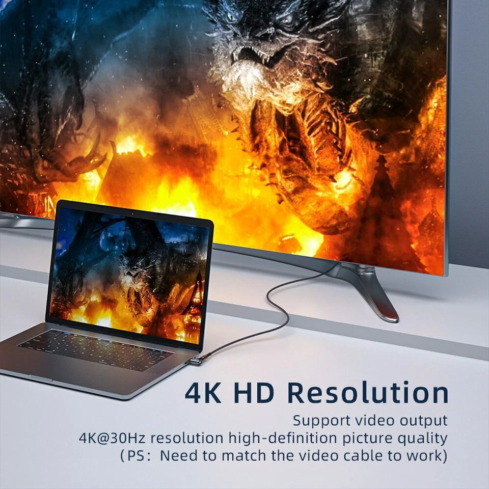 Essager Magnetic Adapter Right Angle USB C 100W PD 5A USB 3.1 10Gbps Fast Charge - Image 4 of 4