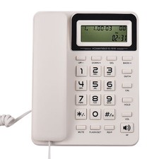 Desktop Corded Landline Fixed with LCD Display Mute/ Hands E5Y9