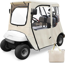 Golf Cart Enclosure Cover for Ezgo TXT 2 Seat 600D with 3 Door Zippers, Security