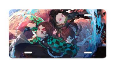 Demon Slayer Nezuko Tanjiro Anime License Plate Auto Truck Car Decor Ebay