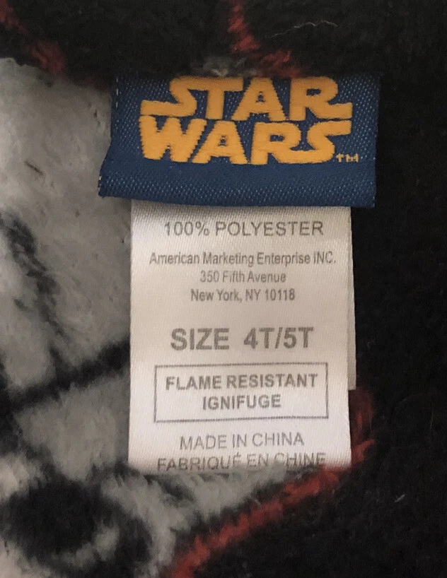 Bata de baño polar oficial Star Wars Darth Vader para niño | Talla 4T/5T vacaciones de invierno Foto 4 de 4