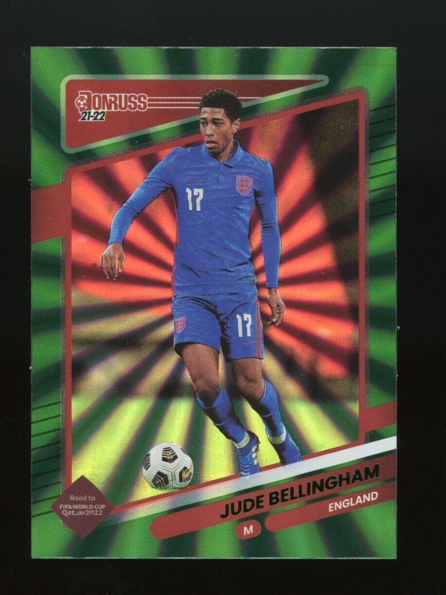 2021 Donruss Soccer Jude Bellingham Green Laser Prizm England #48 SP