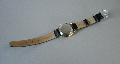 Montre Vintage BWC Alertic Années 60 - Alarme - Acier Inoxydable Doré - Cuir - Rare