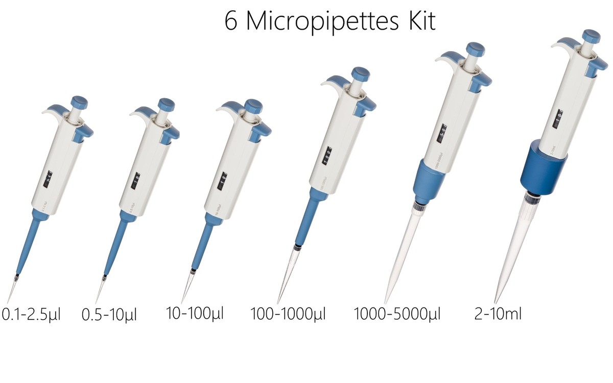 Kit Micropipette Professionale Da 0.1μl A 10ml - Con Puntali Sterili E Portapipette - Foto 2