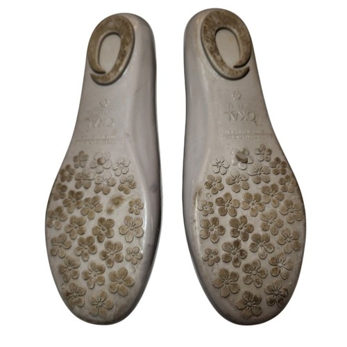 OKA B Flats Gray Taupe Rubber Round Toe Arch Support Recycled Casual Classic 7 - Picture 9 of 14