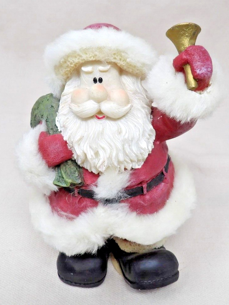 Vintage K’s Collection Santa Ringing A Bell Figurine 6" Tall