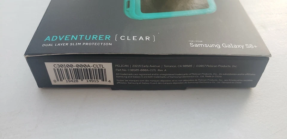 Funda Pelican Adventurer para Samsung Galaxy S8+ Plus - Transparente/Aqua - ENVÍO RÁPIDO Foto 3 de 4