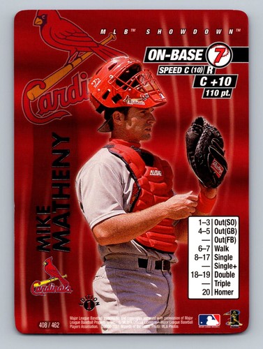 2001 MLB Showdown 1st Edition Mike Matheny #408 card