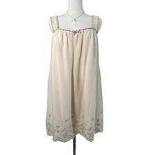 Reformation Tullia Mini Dress Cream Embroidered Lace Trim Babydoll 8