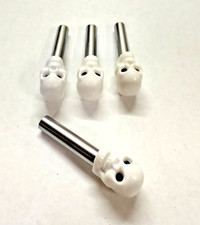 4 Skull White Interior Door Lock Knobs Pins For Car-truck-hot Rod-classic 4 Skull White Interior Door Lock Knobs Pins For Car-truck-hot Rod-classic