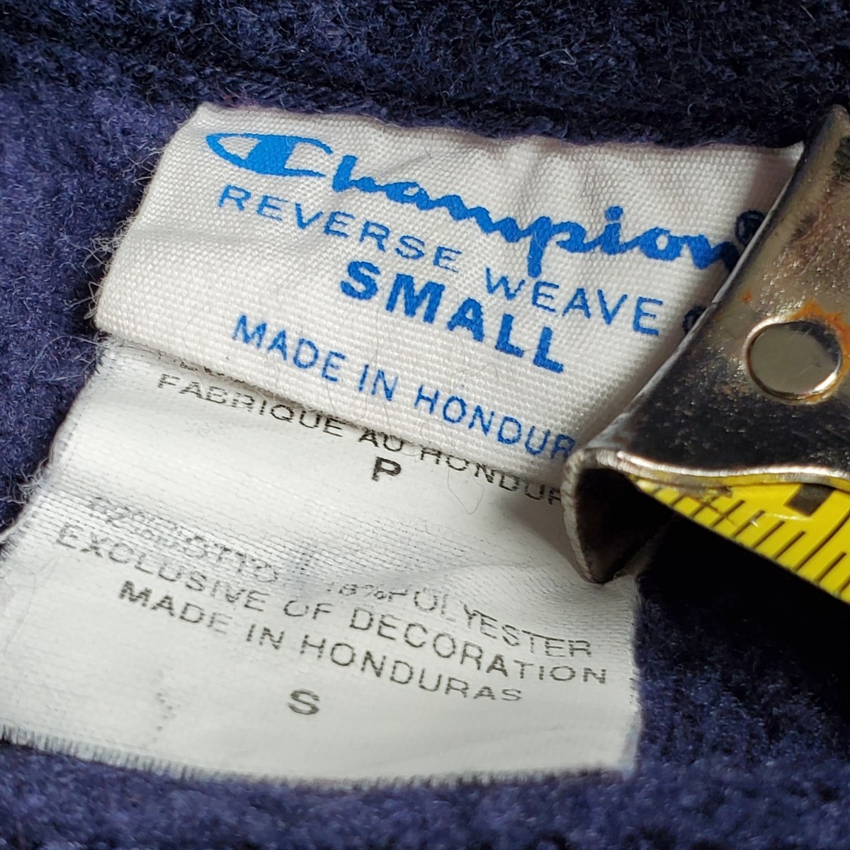 Vintage 90s Champion Reverse Weave Sweatshirt Blank Navy Blue Mens